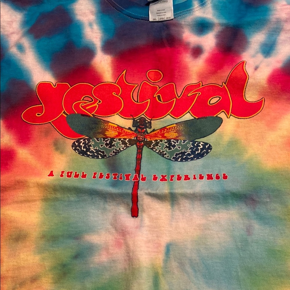 Colorful YEStival YES Tie-Dye T-Shirt. Todd Rundgren and Carl Palmer were there